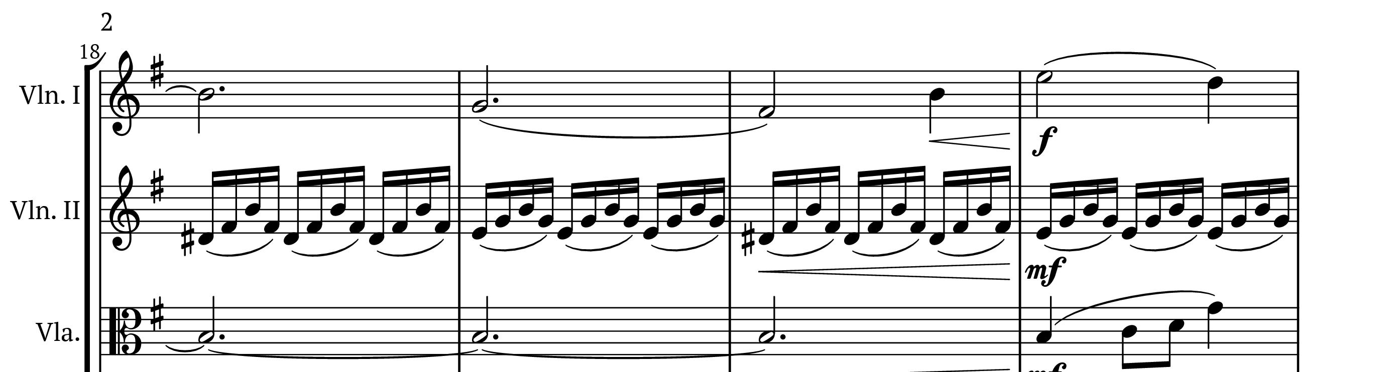 Evening Serenade — gesetzte Partitur